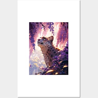 Wisteria Leopard Posters and Art